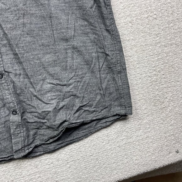 Hurley Shirt Mens Grey Summer Button Down Short Sleeve Collared Size XL Beach - Picture 4 of 14